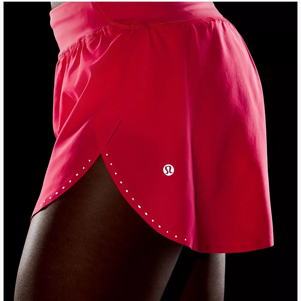 Lululemon fast and free 3 inch pink short NWT